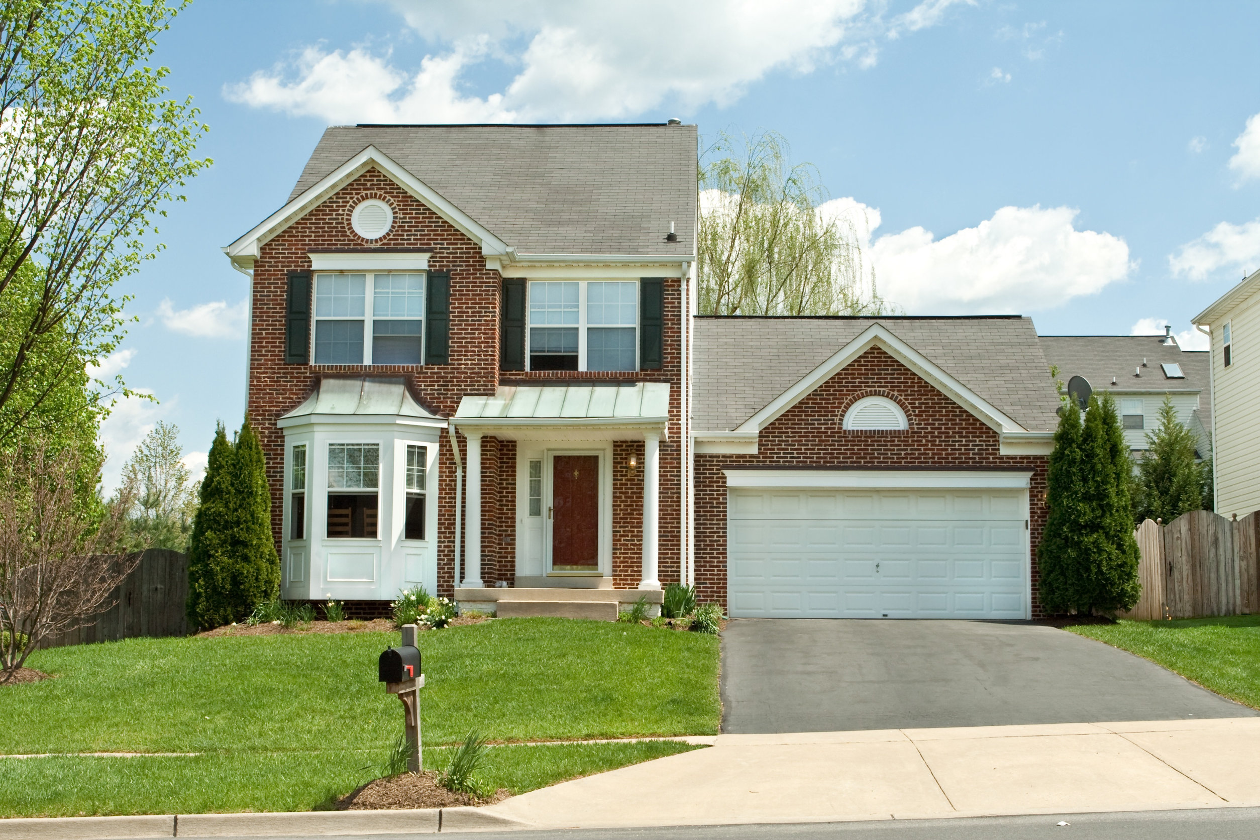 Single family home in suburban Maryland, USA.