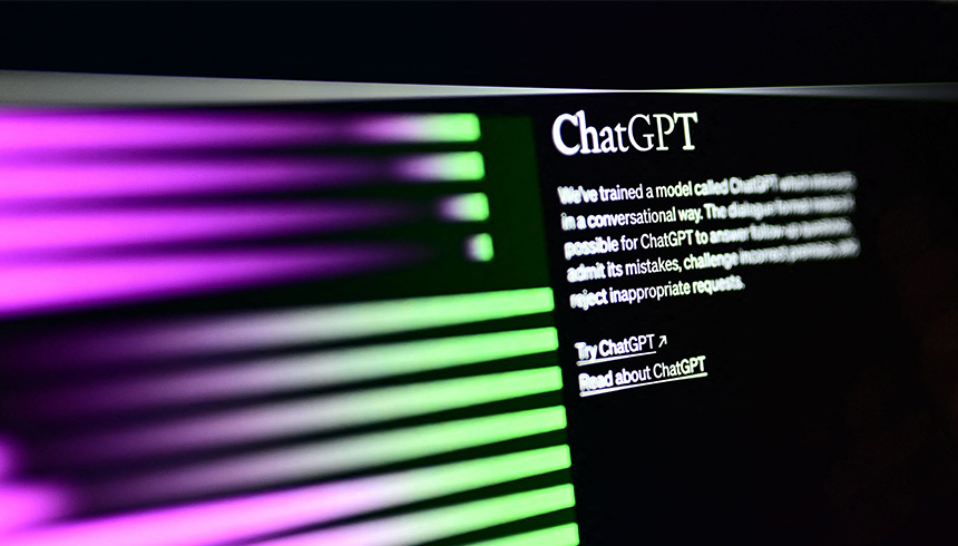 Computer screen image of ChatGPT